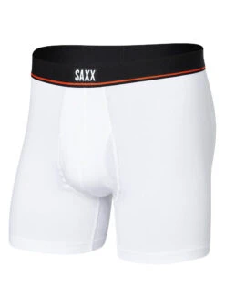 SAXX Non-Stop Stretch Cotton Boxer Brief Fly SXBB46 -Shop BoldBrief SAXX SXBB46 WHI B 1
