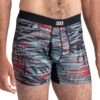 SAXX Hot Shot Boxer Brief Fly Crystal Palms Fog Blue SXBB09F -Shop BoldBrief SXBB09F WTH 2