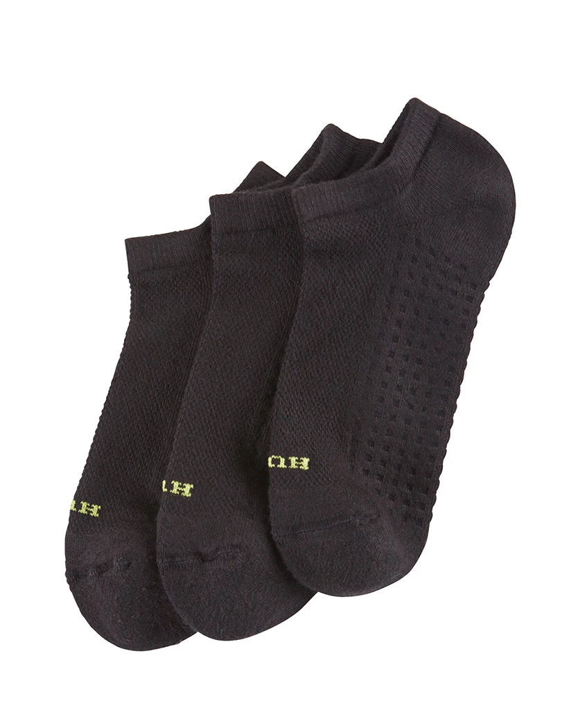 HUE 3 Pack Air Cushion No Show Sock 3 HUE 3 Pack Air Cushion No Show Sock