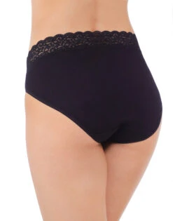 Vanity Fair Flattering Lace Cotton Stretch Hi Cut Brief 13395 13 Vanity Fair Flattering Lace Cotton Stretch Hi Cut Brief 13395 -Shop BoldBrief Vanity Fair 13395 Midnight Black B 2