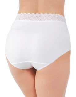 Vanity Fair Flattering Lace Cotton Brief 13396 13 Vanity Fair Flattering Lace Cotton Brief 13396 -Shop BoldBrief Vanity Fair 13396 Star White back 0949 B 2