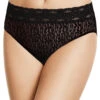 Wacoal Halo Lace Hi-Cut Brief 870305 -Shop BoldBrief Wacoal 870305 Black BK B
