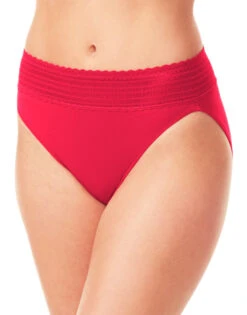 Warner's No Pinching No Problems Lace Trim Hi Cut Briefs 5109J 19 Warner's No Pinching No Problems Lace Trim Hi Cut Briefs 5109J -Shop BoldBrief Warner s 5109J Classic Red B