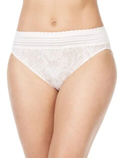 Warner's No Pinching No Problems Lace Trim Hi Cut Briefs 5109J 20 Warner's No Pinching No Problems Lace Trim Hi Cut Briefs 5109J -Shop BoldBrief Warner s 5109J Rosewater Snake Print B