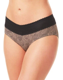 Warner's No Pinching. No Problems With Lace Hipster 5609J -Shop BoldBrief Warner s 5609J Toasted Almond and Black Swirl B dbe73422 ac2f 4aeb 8b49 cce6a724b5a3