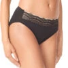 Warner's No Pinch No Problem Hi Cut Brief With Lace RT7401P -Shop BoldBrief Warner s RT7401P black black toasted almond UB B